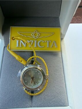 #128 Invicta Mini Angel Lumalink women’s Adjustable Watch Ring, Silver